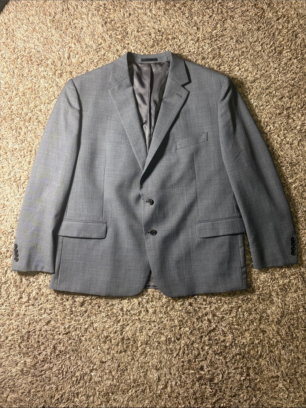 Lauren Ralph Lauren Men’s Blazer 50R Gray 100% Wool Natural Stretch 2 Button